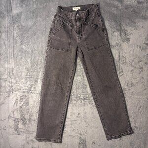 Madewell The Perfect Vintage Straight-Leg Jeans Women’s Size 25 Gray High Rise